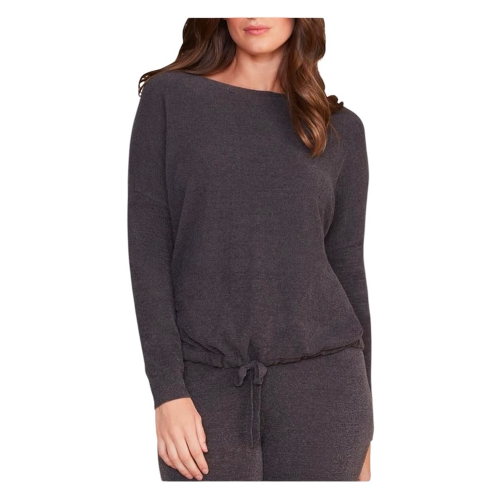Barefoot Dreams women’s cozy chic ultra lite sweater size Small tie hem Slouchy